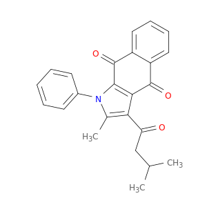 1H-Benz[f]indole-4,9-dione, 2-methyl-3-(3-methyl-1-oxobutyl)-1-phenyl-