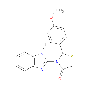 4-Thiazolidinone, 3-(1H-benzimidazol-2-yl)-2-(4-methoxyphenyl)-