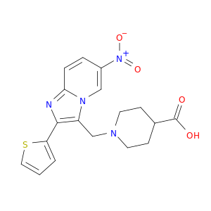 4-Piperidinecarboxylicacid, 1-[[6-nitro-2-(2-thienyl)imidazo[1,2-a]pyridin-3-yl]methyl]-