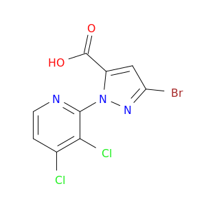 1H-Pyrazole-5-carboxylic acid, 3-bromo-1-(3,4-dichloro-2-pyridinyl)-