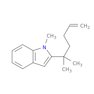 1H-Indole, 2-(1,1-dimethyl-4-pentenyl)-1-methyl-