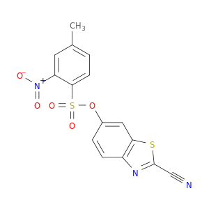 Benzenesulfonic acid, 4-methyl-2-nitro-, 2-cyano-6-benzothiazolyl ester