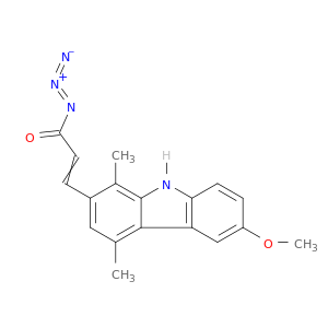 3-(6-甲氧基-1,4-二甲基-9H-咔唑-2-基)-2-丙酰基叠氮化物