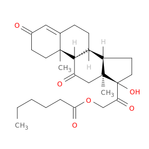 Pregn-4-ene-3,11,20-trione,17-hydroxy-21-[(1-oxohexyl)oxy]- (9CI)