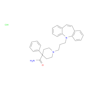1-[3-(5h-dibenzo[b,f]azepin-5-yl)propyl]-4-phenylpiperidine-4-carboxamide hydrochloride(1:1)
