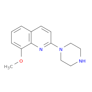 Quinoline, 8-methoxy-2-(1-piperazinyl)-
