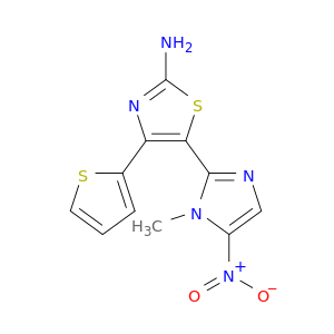 2-Thiazolamine, 5-(1-methyl-5-nitro-1H-imidazol-2-yl)-4-(2-thienyl)-