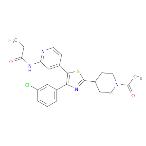 N-[4-[2-(1-ACETYLPIPERIDIN-4-YL)-4-(3-CHLOROPHENYL)-1,3-THIAZOL-5-YL]-2-PYRIDYL]PROPIONAMIDE