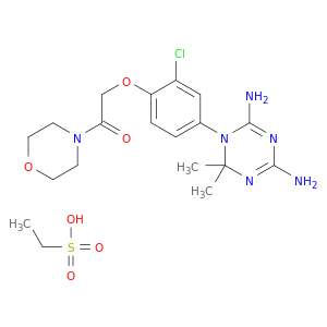 ethanesulfonic acid- 2-[2-chloro-4-(4,6-diamino-2,2-dimethyl-1,3,5-triazin-1(2h)-yl)phenoxy]-1-(morpholin-4-yl)ethanone(1:1)