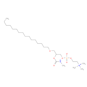 3-(hexadecyloxy)-2-[(methylcarbamoyl)oxy]propyl 2-(trimethylammonio)ethyl phosphate