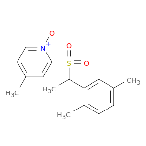 Pyridine, 2-[[1-(2,5-dimethylphenyl)ethyl]sulfonyl]-4-methyl-, 1-oxide