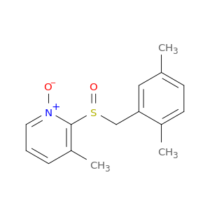 Pyridine, 2-[[(2,5-dimethylphenyl)methyl]sulfinyl]-3-methyl-, 1-oxide