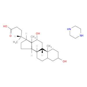 3,12-dihydroxycholan-24-oic acid- piperazine(1:1)