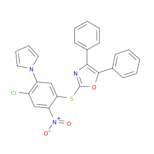 Oxazole, 2-[[4-chloro-2-nitro-5-(1H-pyrrol-1-yl)phenyl]thio]-4,5-diphenyl-