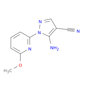 1H-Pyrazole-4-carbonitrile, 5-amino-1-(6-methoxy-2-pyridinyl)-