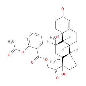 PREGNA-1,4-二烯-3,20-二酮,21-[[2-(乙酰氧基)苯甲酰基]氧基]-9-氟-11,17-二羟基-(11β)-