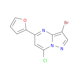 Pyrazolo[1,5-a]pyrimidine, 3-bromo-7-chloro-5-(2-furanyl)-