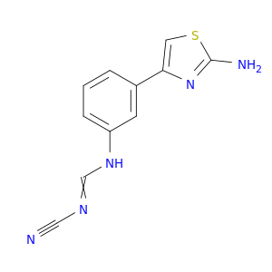Methanimidamide, N-[3-(2-amino-4-thiazolyl)phenyl]-N'-cyano-