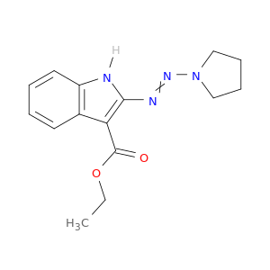 1H-Indole-3-carboxylic acid, 2-(1-pyrrolidinylazo)-, ethyl ester