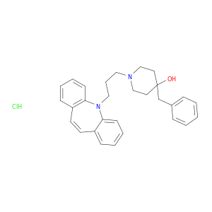4-Piperidinol,1-[3-(5H-dibenz[b,f]azepin-5-yl)propyl]-4-(phenylmethyl)-, hydrochloride (1:1)