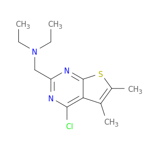 N-((4-Chloro-5,6-dimethylthieno[2,3-d]pyrimidin-2-yl)methyl)-N-ethylethanamine