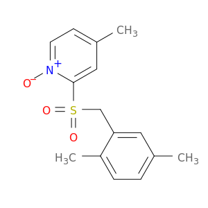 Pyridine, 2-[[(2,5-dimethylphenyl)methyl]sulfonyl]-4-methyl-, 1-oxide