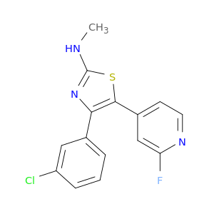2-Thiazolamine, 4-(3-chlorophenyl)-5-(2-fluoro-4-pyridinyl)-N-methyl-