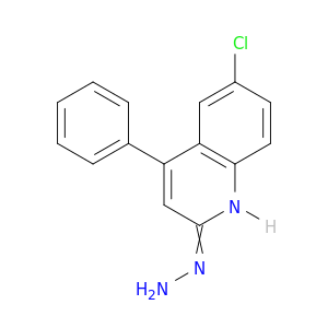 2(1H)-Quinolinone, 6-chloro-4-phenyl-, hydrazone