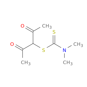 Carbamodithioic acid, dimethyl-, 1-acetyl-2-oxopropyl ester
