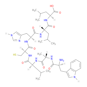 L-Leucine, L-tryptophyl-L-alanyl-L-valyl-L-cysteinyl-L-histidyl-L-leucyl-