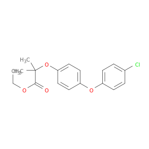 Propanoic acid, 2-[4-(4-chlorophenoxy)phenoxy]-2-methyl-, ethyl ester