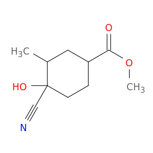 Cyclohexanecarboxylic acid, 4-cyano-4-hydroxy-3-methyl-, methyl ester