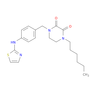 2,3-Piperazinedione,1-hexyl-4-[[4-(2-thiazolylamino)phenyl]methyl]-
