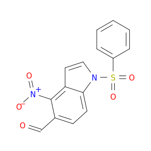 1H-Indole-5-carboxaldehyde, 4-nitro-1-(phenylsulfonyl)-