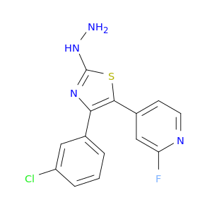 Pyridine, 4-[4-(3-chlorophenyl)-2-hydrazinyl-5-thiazolyl]-2-fluoro-