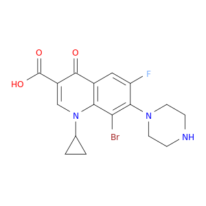 3-Quinolinecarboxylicacid, 8-bromo-1-cyclopropyl-6-fluoro-1,4-dihydro-4-oxo-7-(1-piperazinyl)-