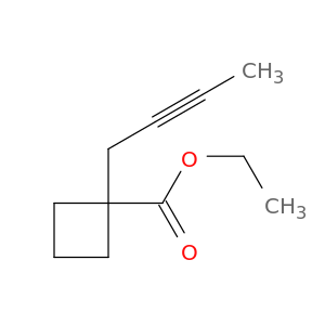 Cyclobutanecarboxylic acid, 1-(2-butynyl)-, ethyl ester