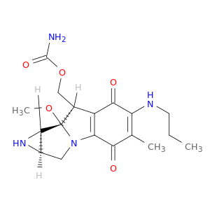 Azirino[2',3':3,4]pyrrolo[1,2-a]indole-4,7-dione,8-[[(aminocarbonyl)oxy]methyl]-1,1a,2,8,8a,8b-hexahydro-8a-methoxy-5-methyl-6-(propylamino)-,(1aS,8S,8aR,8bS)-