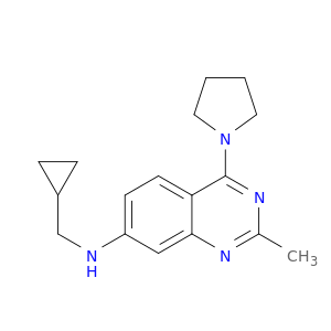 7-Quinazolinamine, N-(cyclopropylmethyl)-2-methyl-4-(1-pyrrolidinyl)-