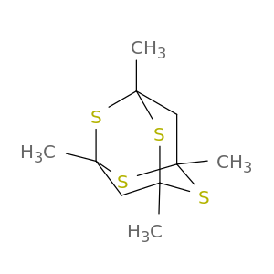 2,4,6,8-Tetrathiatricyclo(3.3.1.13,7)decane, 1,3,5,7-tetramethyl-