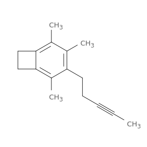 Bicyclo[4.2.0]octa-1,3,5-triene, 2,3,5-trimethyl-4-(3-pentynyl)-