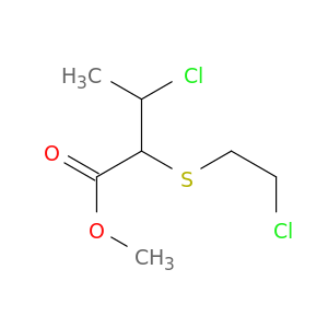 Butanoic acid, 3-chloro-2-[(2-chloroethyl)thio]-, methyl ester