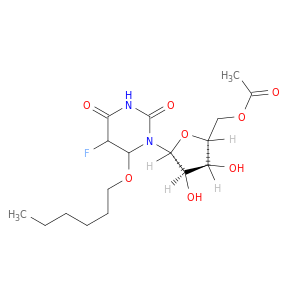 尿苷,5-氟-6-(己氧基)-5,6-二氢-,5'-乙酸盐