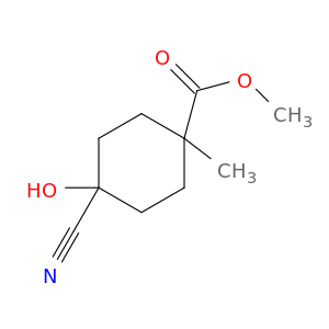 Cyclohexanecarboxylic acid, 4-cyano-4-hydroxy-1-methyl-, methyl ester