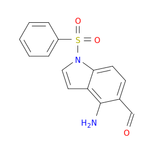 1H-Indole-5-carboxaldehyde, 4-amino-1-(phenylsulfonyl)-