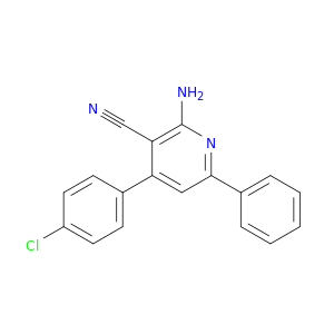 3-Pyridinecarbonitrile, 2-amino-4-(4-chlorophenyl)-6-phenyl-