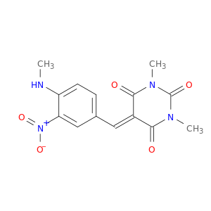 2,4,6(1H,3H,5H)-Pyrimidinetrione, 1,3-dimethyl-5-[[4-(methylamino)-3-nitrophenyl]methylene]-