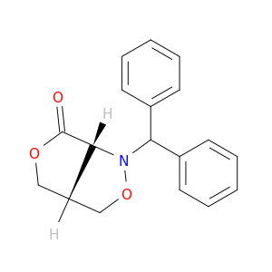 3H,6H-Furo[3,4-c]isoxazol-6-one, 1-(diphenylmethyl)tetrahydro-, cis-