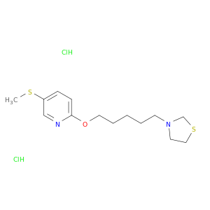 pyridine, 5-(methylthio)-2-[[5-(3-thiazolidinyl)pentyl]oxy]-, hydrochloride(1:2)