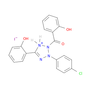 3-(4-CHLOROPHENYL)-2-(2-HYDROXYBENZOYL)-5-(2-HYDROXYPHENYL)-2H-TETRAZOLIUM IODIDE